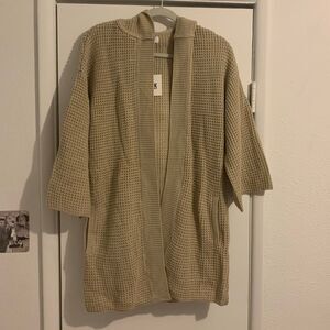 Jack BB Dakota Shawl Waffle knit Hoodie Cardigan NEW